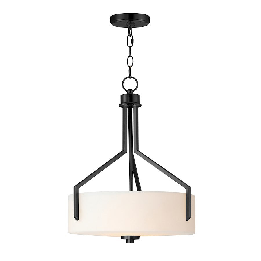 Maxim Lighting Dart 3 Light Pendant, Black/Satin White - 21287SWBK