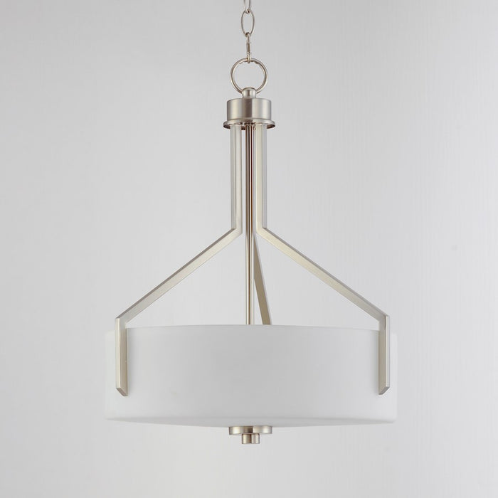 Maxim Lighting Dart 3 Light Pendant, Satin Nickel/Satin White