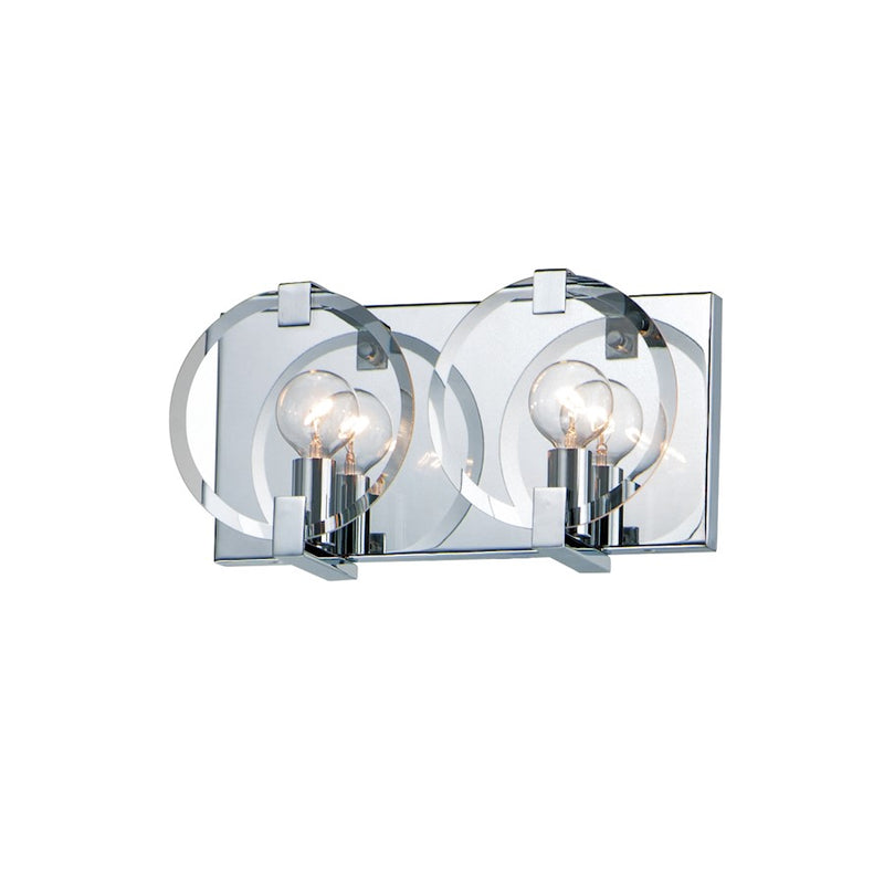 Maxim Lighting Looking Glass 2-Light Wall Sconce in Polished Chrome