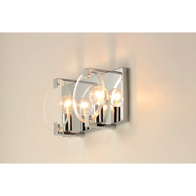 Maxim Lighting Looking Glass 2-Light Wall Sconce in Polished Chrome