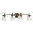 Maxim Lighting Swirl 4 Light Bath Vanity, Bronze/Clear Ribbed - 21354CRANB