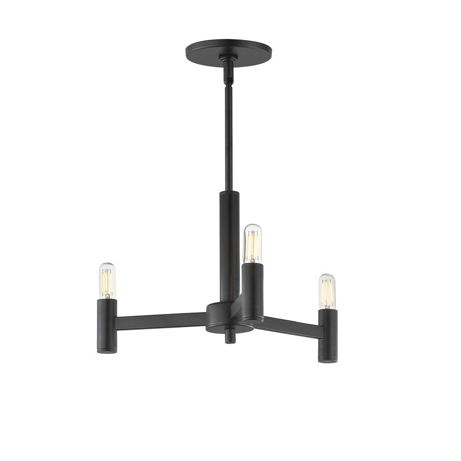 Maxim Lighting Emana 3 Light 9.75" Chandelier, Black - 21363BK