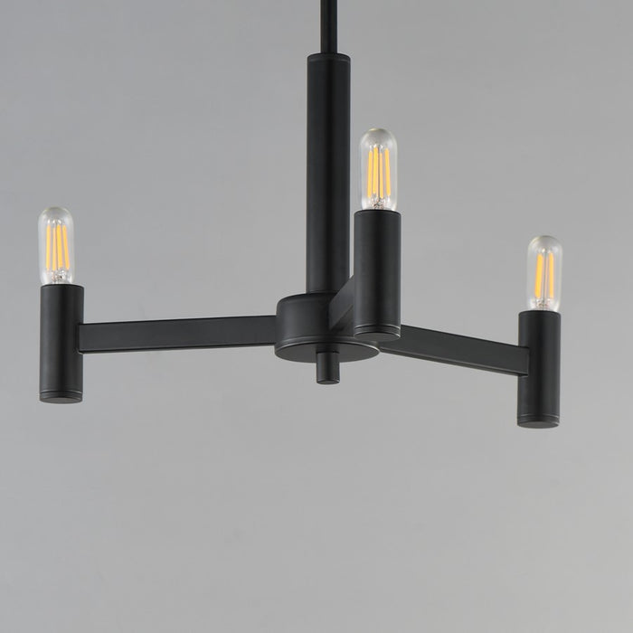 Maxim Lighting Emana 3 Light 9.75" Chandelier, Black