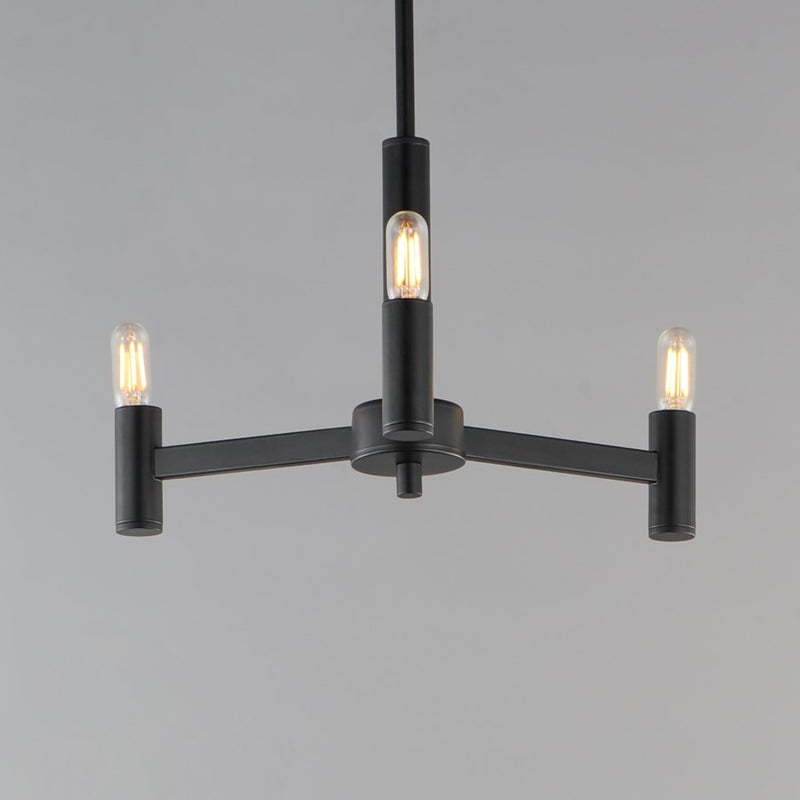 Maxim Lighting Emana 3 Light 9.75" Chandelier, Black