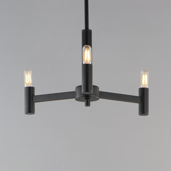 Maxim Lighting Emana 3 Light 9.75" Chandelier, Black
