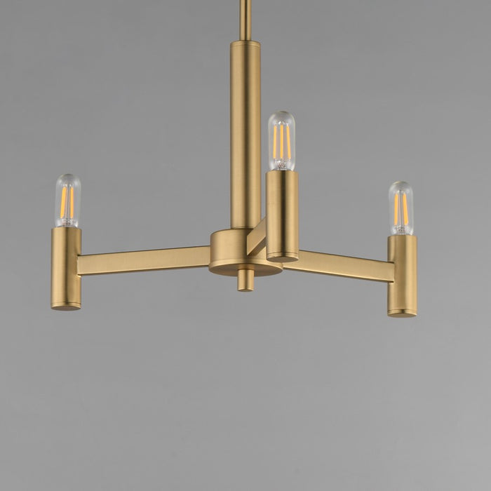 Maxim Lighting Emana 3 Light 9.75" Chandelier, Natural Aged Brass