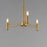 Maxim Lighting Emana 3 Light 9.75" Chandelier, Natural Aged Brass