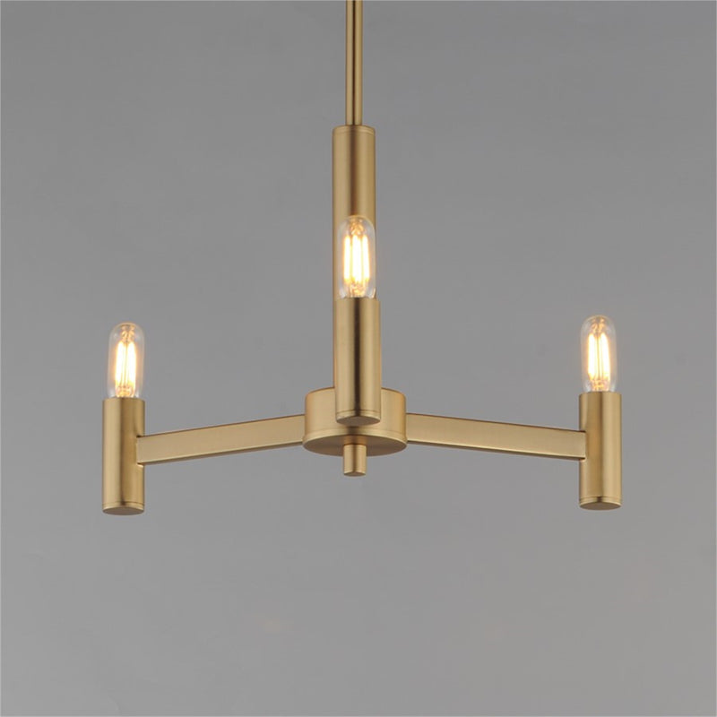 Maxim Lighting Emana 3 Light 9.75" Chandelier, Natural Aged Brass