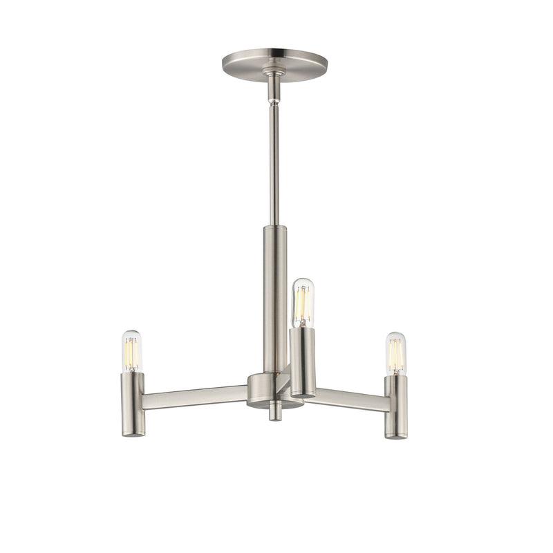 Maxim Lighting Emana 3 Light 9.75" Chandelier, Satin Nickel
