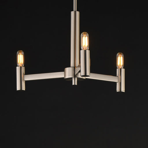 Maxim Lighting Emana 3 Light 9.75" Chandelier, Satin Nickel
