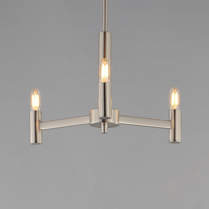 Maxim Lighting Emana 3 Light 9.75" Chandelier, Satin Nickel