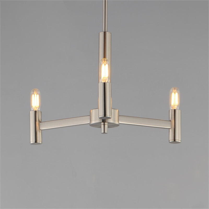 Maxim Lighting Emana 3 Light 9.75" Chandelier, Satin Nickel
