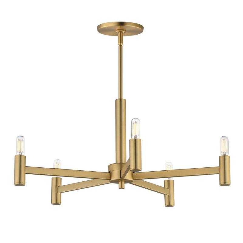 Maxim Lighting Emana 5 Light 10.5" Chandelier, Natural Aged Brass