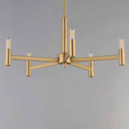 Maxim Lighting Emana 5 Light 10.5" Chandelier, Natural Aged Brass