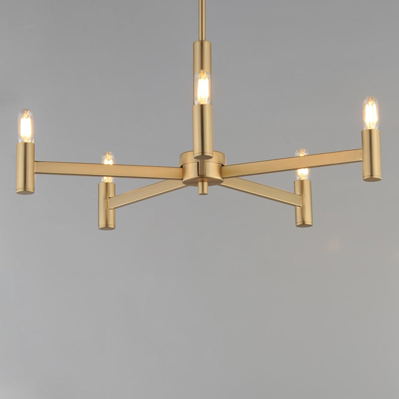 Maxim Lighting Emana 5 Light 10.5" Chandelier, Natural Aged Brass