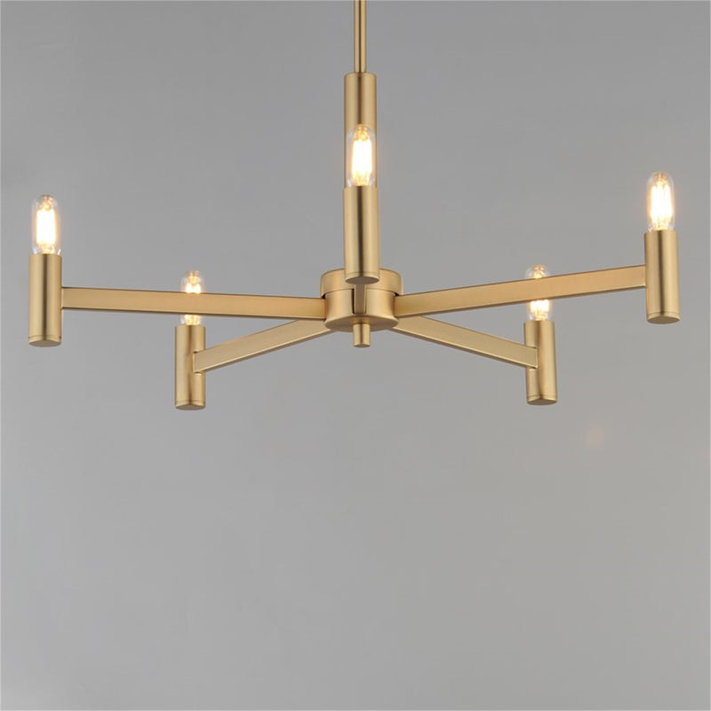 Maxim Lighting Emana 5 Light 10.5" Chandelier, Natural Aged Brass