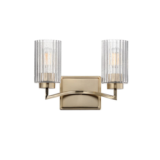 Maxim Lighting Rigata 2 Light Wall Sconce, Champagne/Clear Ribbed - 21372CRSCH