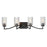 Maxim Lighting Rigata 4 Light Bath Vanity, Black/Clear Ribbed - 21374CRBK