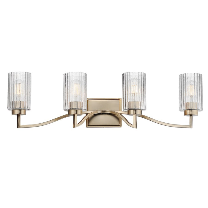 Maxim Lighting Rigata 4 Light Bath Vanity, Champagne/Clear Ribbed - 21374CRSCH