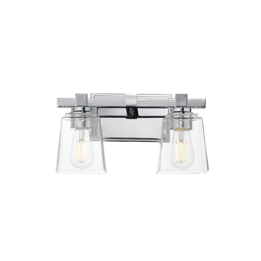 Maxim Lighting Cubos 2 Light Wall Sconce, Polished Chrome/Clear - 21382CLPC