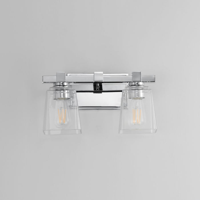 Maxim Lighting Cubos 2 Light Wall Sconce, Polished Chrome/Clear