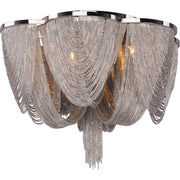 Maxim Chantilly 6-Light Flush Mount Polished Nickel