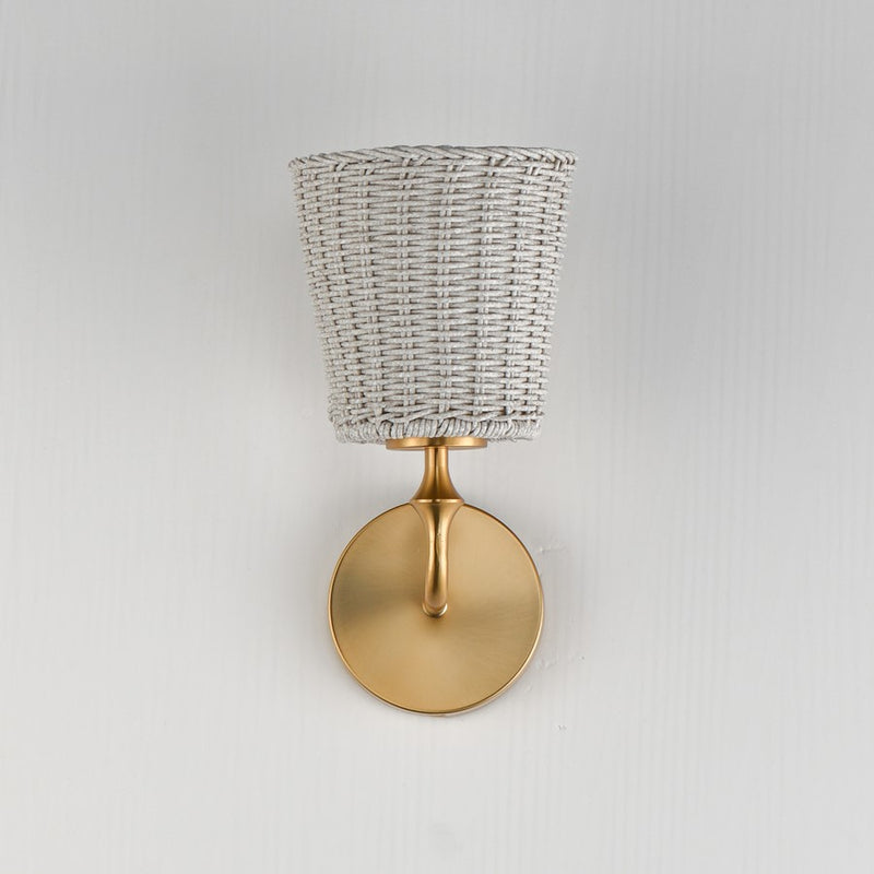 Maxim Lighting Baja 1 Light Wall Sconce, Natural Aged Brass
