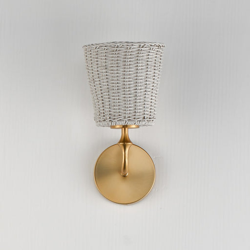 Maxim Lighting Baja 1 Light Wall Sconce, Natural Aged Brass