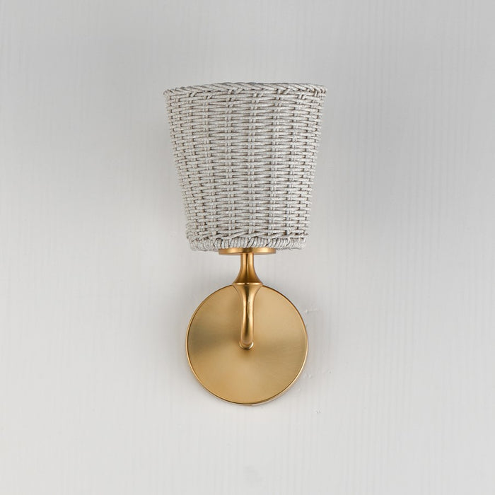 Maxim Lighting Baja 1 Light Wall Sconce, Natural Aged Brass