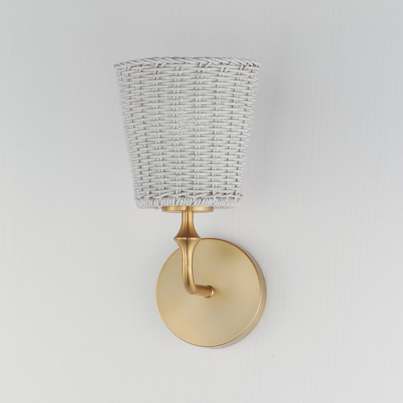 Maxim Lighting Baja 1 Light Wall Sconce, Natural Aged Brass