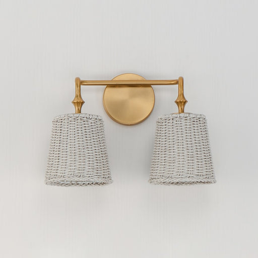 Maxim Lighting Baja 2 Light Bath Vanity, Natural Aged Brass