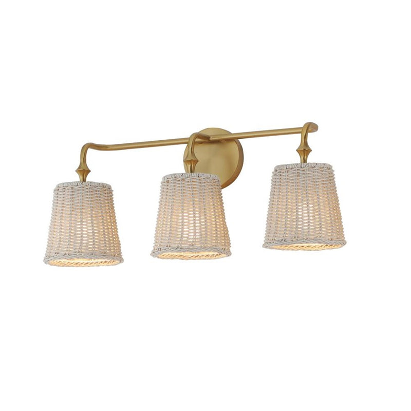 Maxim Lighting Baja 3 Light Bath Vanity, Natural Aged Brass