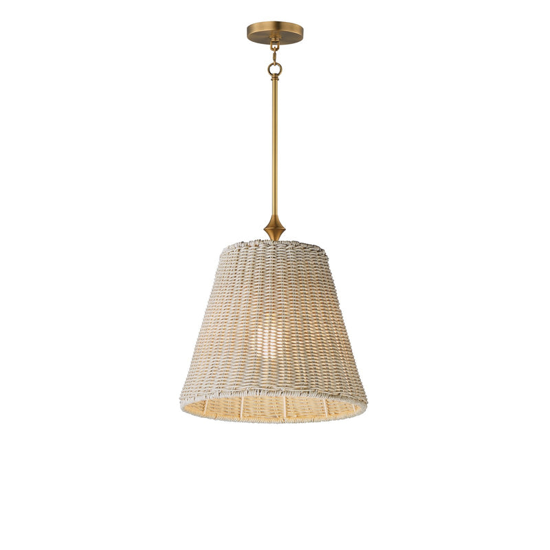 Maxim Lighting Baja 1Lt 13.25" Single Pendant, Natural Aged Brass