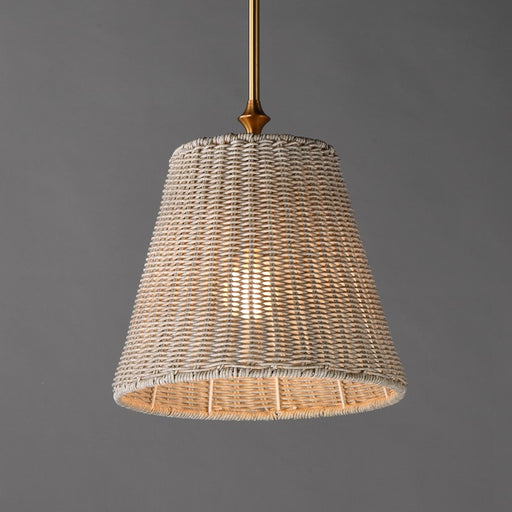 Maxim Lighting Baja 1Lt 13.25" Single Pendant, Natural Aged Brass
