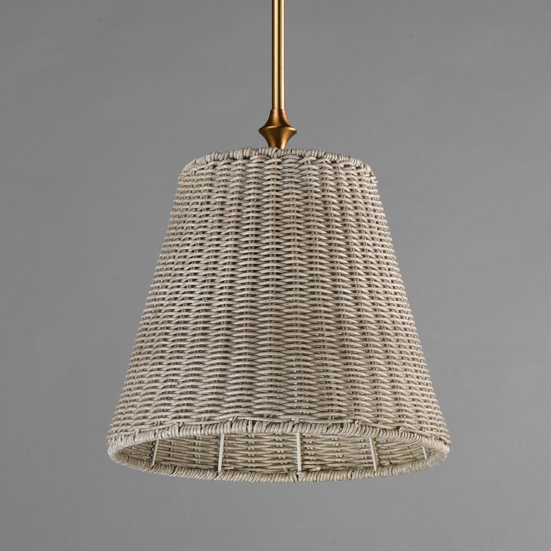 Maxim Lighting Baja 1Lt 13.25" Single Pendant, Natural Aged Brass