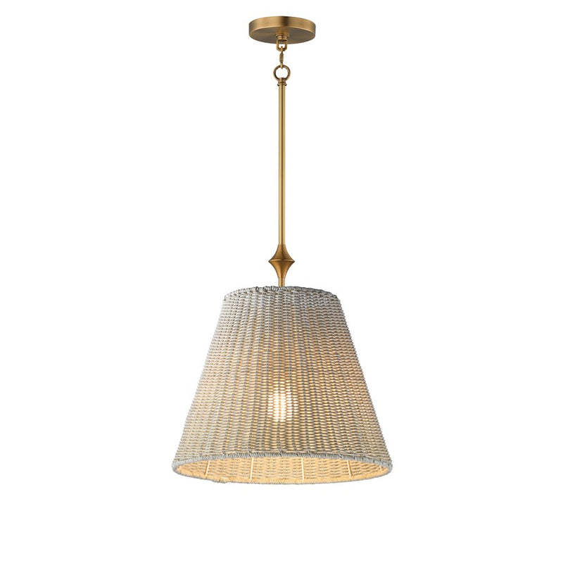 Maxim Lighting Baja 1Lt 17.5" Single Pendant, Natural Aged Brass - 21487WWTNAB