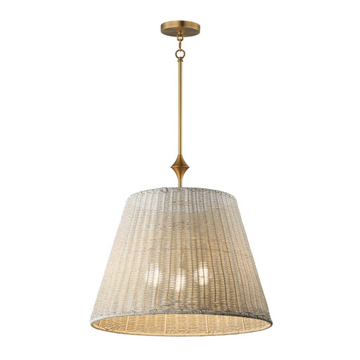 Maxim Lighting Baja 3Lt 23.5" Single Pendant, Natural Aged Brass - 21488WWTNAB