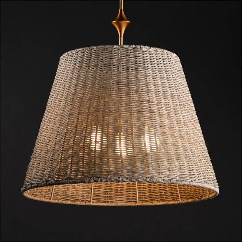 Maxim Lighting Baja 3Lt 23.5" Single Pendant, Natural Aged Brass