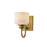 Maxim Lighting Bisque 1 Light Wall Sconce, Natural Aged Brass/White - 21491WTNAB