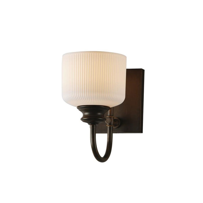 Maxim Lighting Bisque 1 Light Wall Sconce, Oil Rubbed Bronze/White - 21491WTOI