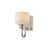 Maxim Lighting Bisque 1 Light Wall Sconce, Polished Nickel/White - 21491WTPN
