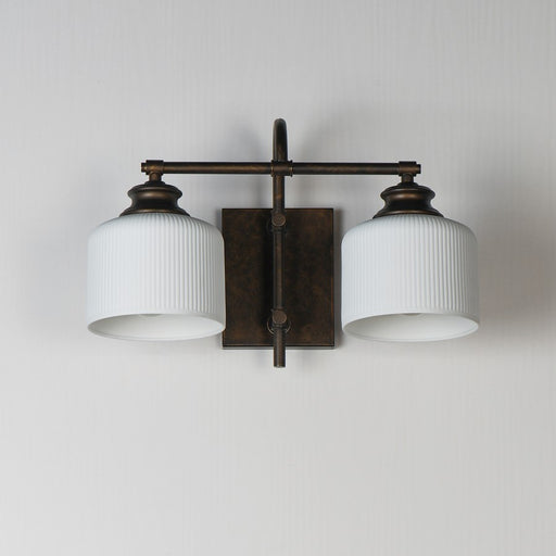 Maxim Lighting Bisque 2 Light Wall Sconce, Oil Rubbed Bronze/White