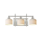 Maxim Lighting Bisque 3 Light Bath Vanity, Polished Nickel/White - 21493WTPN