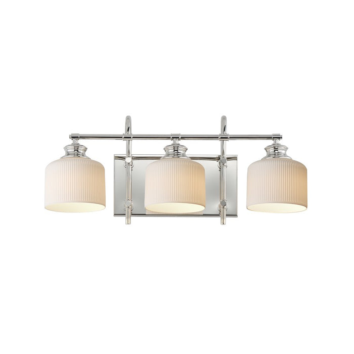 Maxim Lighting Bisque 3 Light Bath Vanity, Polished Nickel/White - 21493WTPN