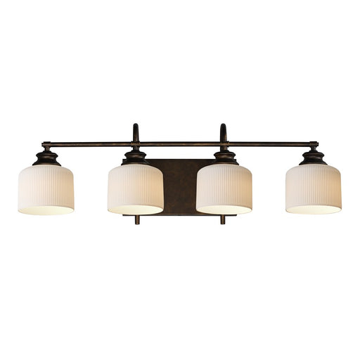 Maxim Lighting Bisque 4 Light Bath Vanity, Oil Rubbed Bronze/White - 21494WTOI