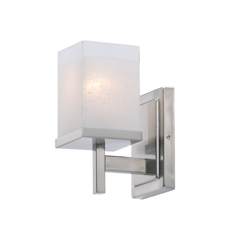 Maxim Lighting Tetra 1-Light Wall Sconce, Satin Nickel
