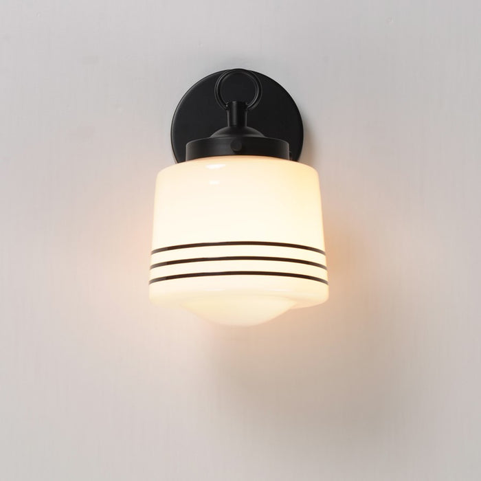 Maxim Lighting Eureka 1 Light Wall Sconce, Black/White