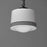 Maxim Lighting Eureka 1 Light 16" Pendant, Black/White