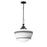Maxim Lighting Eureka 1 Light 20" Pendant, Black/White - 21533WTBK