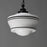 Maxim Lighting Eureka 1 Light 20" Pendant, Black/White